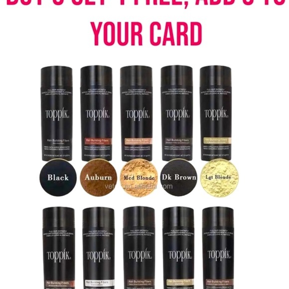 Toppik set of 4 keratin building fiber (4 bottles each)27.5 gr each - Picture 2 of 5